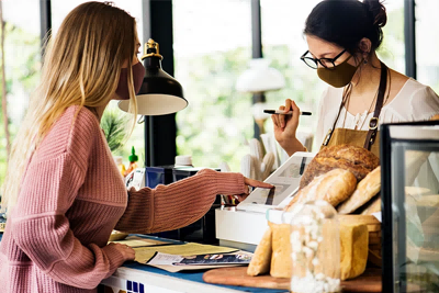 Cash register equipment for restaurants